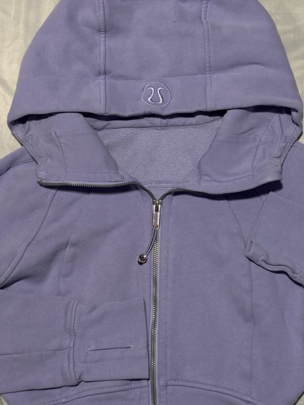 LILAC PURPLE LULULEMON ZIP UP CROP SCUBA JACKET - Picture 3 of 5
